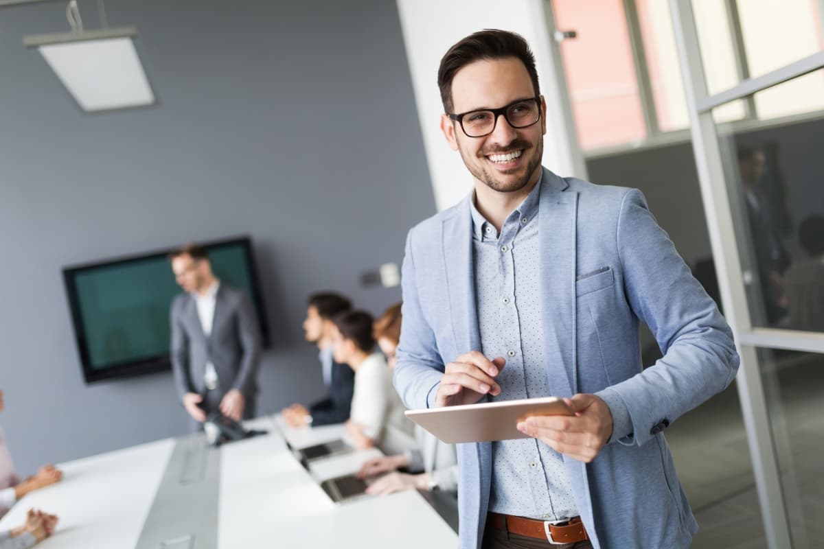 Smiling businessman